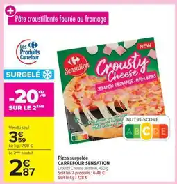 Carrefour Pizza surgelée CARREFOUR SENSATION offre