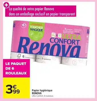 Carrefour Market Papier hygiénique RENOVA offre
