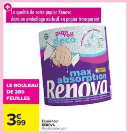Carrefour Market ESSUIE-TOUT “RENOVA” offre