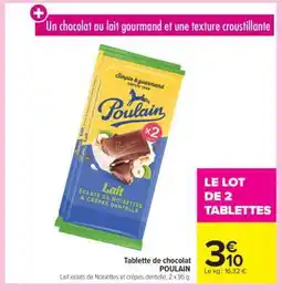 Carrefour Market Tablette de chocolat POULAIN offre