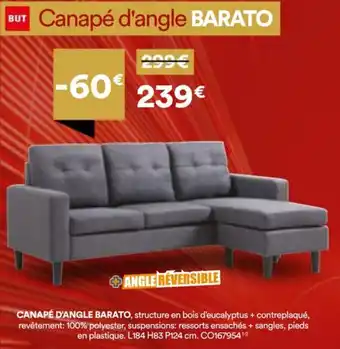 BUT Canapé d'angle barato offre
