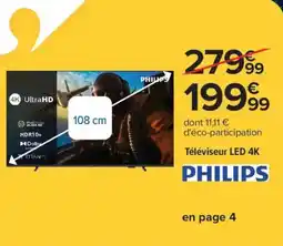 Carrefour PHILIPS Téléviseur LED 4K offre
