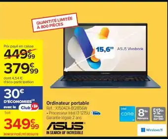 Carrefour ASUS Ordinateur portable offre