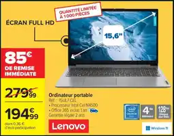 Carrefour LENOVO Ordinateur portable offre