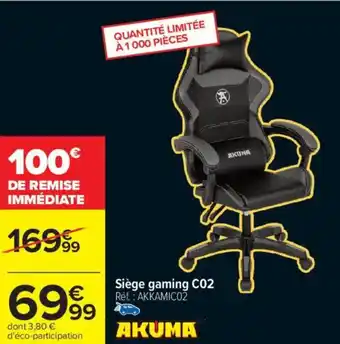 AKUMA Siège gaming CO2