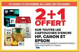 Carrefour HP, CANON et EPSON Sur toutes les cartouches d'encre offre