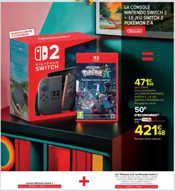 Carrefour La console nintendo switch 2 + le jeu switch 2 pokemon z-a offre