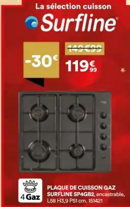 BUT Plaque de cuisson gaz surfline offre