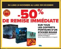 Carrefour Sur tous les coffrets porteurs d'un sticker rouge offre
