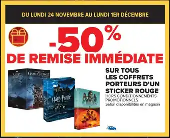Carrefour Sur tous les coffrets porteurs d'un sticker rouge offre