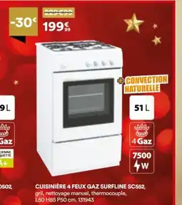 BUT Cuisinière 4 feux gaz surfline offre
