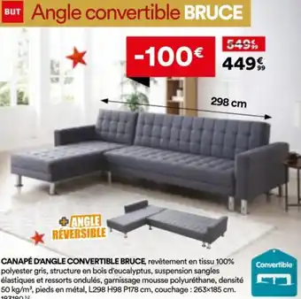 BUT Canapé d'angle convertible bruce offre