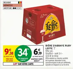 Intermarché Contact LEFFE Bière d'Abbaye Ruby offre