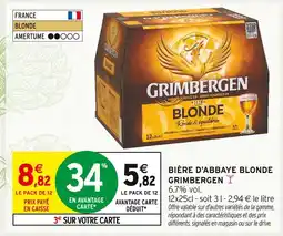 Intermarché Contact Grimbergen Bière d'Abbaye Blonde offre