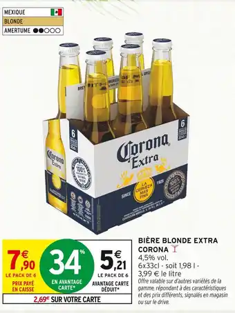 Intermarché Contact CORONA Bière Blonde Extra offre