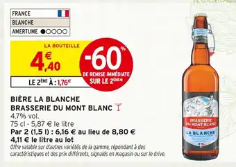Intermarché Contact Brasserie du Mont Blanc Bière La Blanche offre