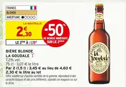 Intermarché Contact LA GOUDALE Bière Blonde offre
