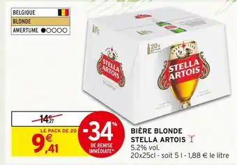 Intermarché Contact STELLA ARTOIS Bière Blonde offre