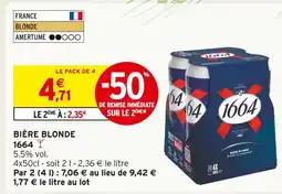 Intermarché Contact 1664 Bière Blonde offre