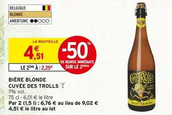 Intermarché Contact Bière Blonde Cuvée des Trolls offre