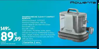 Intermarché Hyper Rowenta Shampouineuse Clean It Compact offre