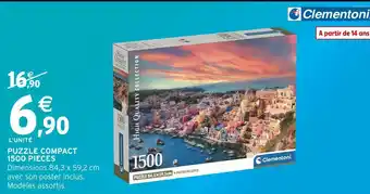 Intermarché Hyper CLEMENTONI Puzzle Compact 1500 Pieces offre