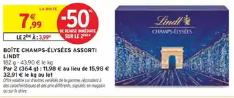 Intermarché Express LINDT Boîte Champs-Élysées Assorti offre