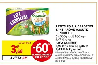Intermarché Express Bonduelle Petits Pois & Carottes Sans Arôme Ajouté offre