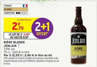 Intermarché Express Jenlain Bière Blonde offre