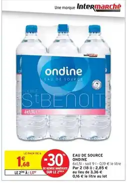 Intermarché Express ONDINE Eau de Source offre