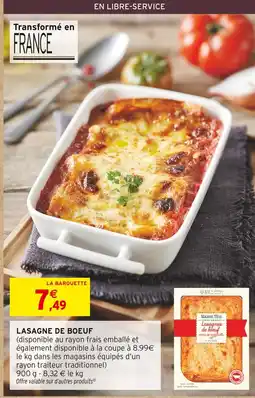 Intermarché MAISON TINO Lasagne de boeuf offre