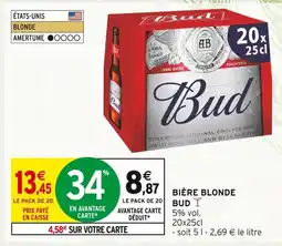 Intermarché BUD Bière Blonde offre