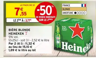Intermarché HEINEKEN Bière Blonde offre