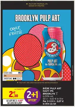 Intermarché Brooklyn Bière Pulp Art Tropical IPA offre
