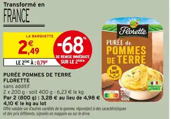 Intermarché Florette Purée de Pommes de Terre offre