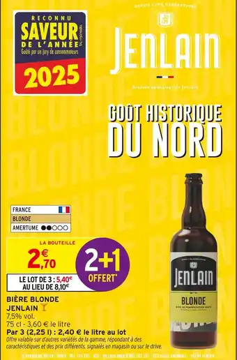 Intermarché JENLAIN Bière Blonde offre