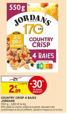 Intermarché JORDANS Country Crisp 4 Baies offre