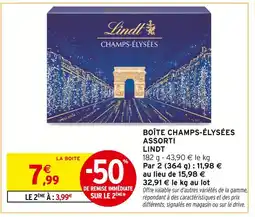 Intermarché Lindt Boîte Champs-Élysées Assorti offre