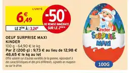 Intermarché KINDER Oeuf Surprise Maxi offre