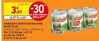 Intermarché SAINT ÉLOI Haricots verts extra-fins offre