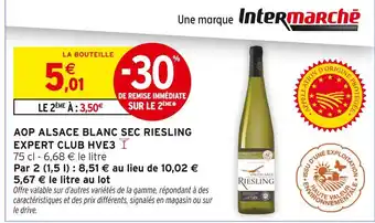 Intermarché EXPERT CLUB AOP alsace blanc sec riesling hve3 offre