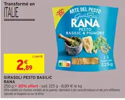 Intermarché RANA Girasoli Pesto Basilic offre