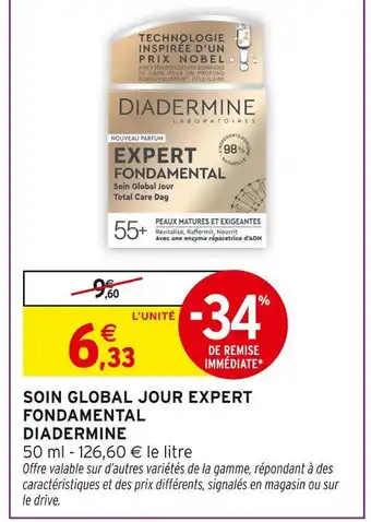 Intermarché DIADERMINE Soin Global Jour Expert Fondamental offre