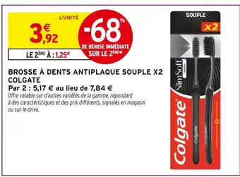 Intermarché COLGATE Brosse à dents antiplaque souple x2 offre