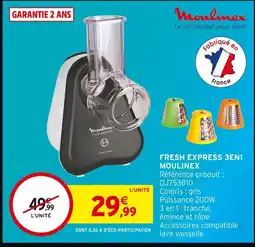 Intermarché Moulinex Fresh Express 3EN1 offre