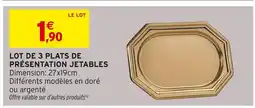 Intermarché Lot de 3 plats de présentation jetables offre