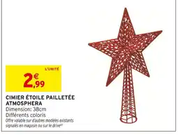 Intermarché ATMOSPHERA Cimier étoile pailletée offre