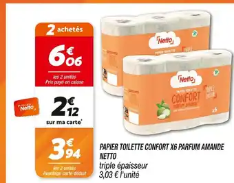 Netto Netto Papier toilette confort x6 parfum amande offre