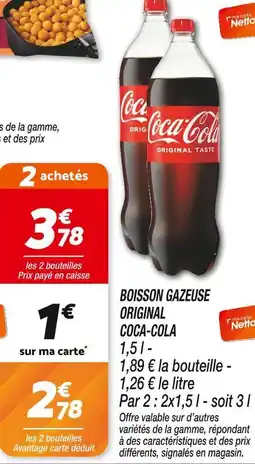 Netto COCA-COLA Boisson gazeuse Original offre