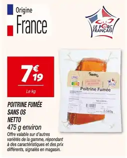 Netto NETTO Poitrine Fumée Sans Os offre